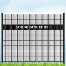zaun|zu Sichtschutzstreifen SONDERANGEBOTE Laser Beschriftung für Doppelstabzaun