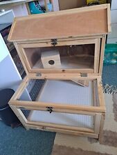 Klein Tier Nager Stall Aus Holz 2 Stöckig 65x158x110cm mit rausziehbaren Boden!