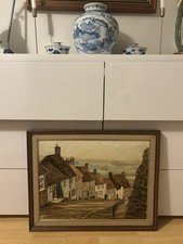 Vintage Ölgemälde auf Karton