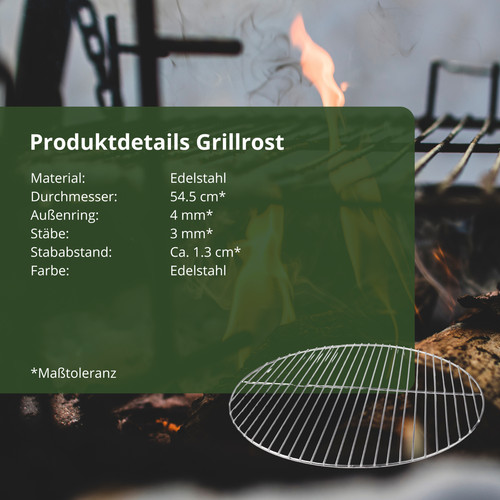Grillrost edelstahl cm - 54,5,