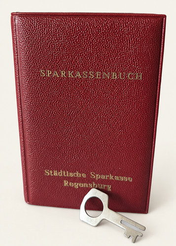 Alte sparkassenbuch spardose - alte, sparkassenbuch-spardose