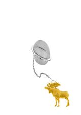 A47 Stehender Elch Gold Chrom