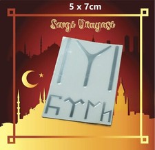 IYI Köktürk Göktürk Kök-Türk Türkiye Türkei CHROM Silber 3D Aufkleber 5x7cm