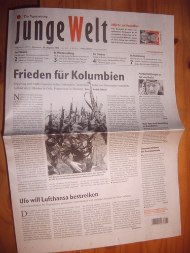 Junge welt 2012 - 29.8.2012, zeitung