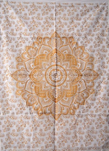 Indisch ombre mandala weiß - indisch,