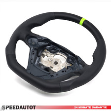 Tuning Abgeflacht Schwarz Lederlenkrad Ford Fiesta MK7 gelb Ring