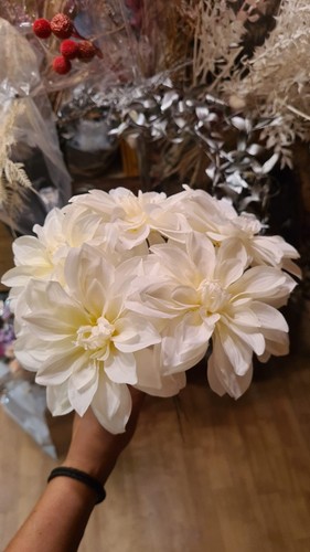 Stück blumenköpfe weiß - 10,