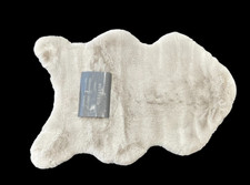 LÄUFER IN SCHAFFELL OPTIK  " TARA " 60  X 90  CM  FARBE NATUR # SCHMUCKJAGD