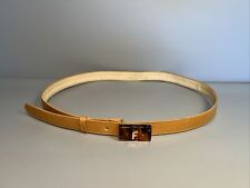 Salvatore Ferragamo | Schmaler Gürtel Taillengürtel Leder Senfgelb | Gr. M #C4