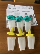 TUPPERWARE   Lollitups Eisparadies, 6x Eismaker  Eis am Stiel TÜRKIS/LIMETTE