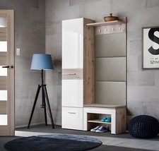 Flurgarderobe Schuhschrank Wandpaneel GUSTAVO X mit Hochglanz Fronten