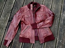 EDC Esprit Lederjacke Jacke Braun Gr. S  36 38  neu