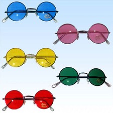 70 er Jahre Hippie Brille mit passendem metallic Rahmen Flower Power Motto Party