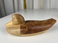 Holz Figur Ente 17 cm. -