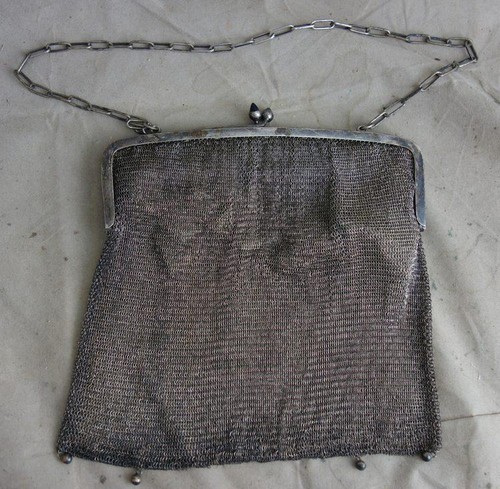 Antike silberne handtasche - silberne,