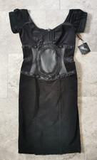 Lip Service Kleid schwarz Grufti gothic Lost Velvet Empire Victorian Dress M