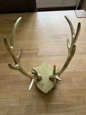 Hirschgeweih aus Metall Gusseisen Goldfarben