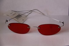SUPER LEICHTE RAHMENLOSE FARB BRILLE SONNENBRILLE  GLÄSER ROT OVAL