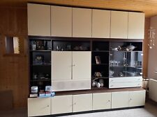 Wohnzimmerschrankwand Mahagoni/weiß