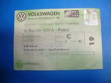 99/00 Ticket VFL Wolfsburg Roda Kerkrade Eintrittskarte UEFA Pokal Cup Sammler