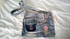 NEU! Unikat! witzige designer Jeans- Tasche "Sweets", 30 x 23 cm, Umhängetasche