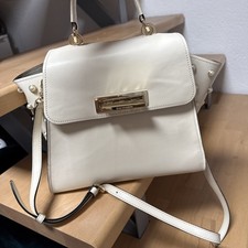 Zac Posen Damen Schultertasche Elfenbein Leder