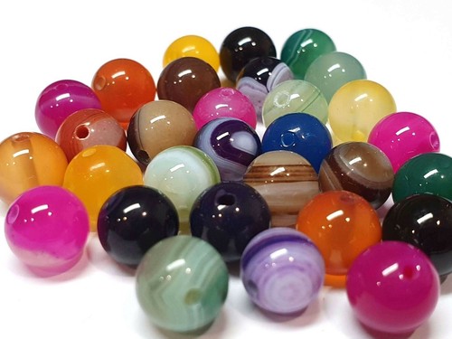 Achat perlen rund edelsteine - rund,