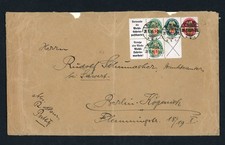 Dt. Reich Zusammendruck S72 , W34 + W35 Mischfrankatur Putlitz 1930