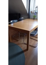 Esstisch, Buche Funier, Füsse Vollholz, Masse: 175x95x74 + 2 Einlegeböden 42x95