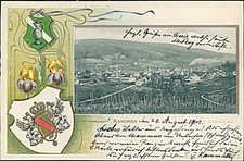Ansichtskarte Kandern 1902 geprägt Wappen Heraldik  (b255) Baden-Württemberg
