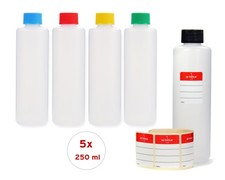 5 x 250 ml Kunststoffflaschen