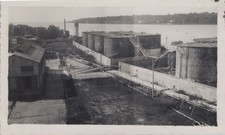 Raffinerie Tanks Öl Treibstoff um 1940 - Industrie - WK2 Foto 11x7cm