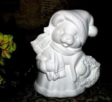 J-1384 - Schrühware - Keramik-Rohling - Mrs. Bear Claus - Teddy - 20 cm hoch