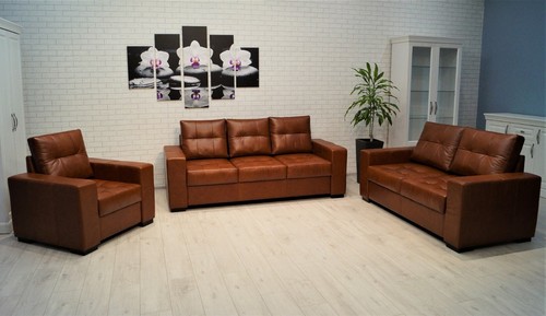 Echt leder sofagarnitur - leder,
