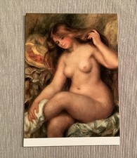1 Postkarte, Auguste Renoir, Badende mit Offenen blondem Haar, Frau, Akt, Neu