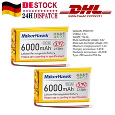2 Stücke 3,7 V 6000 mAh