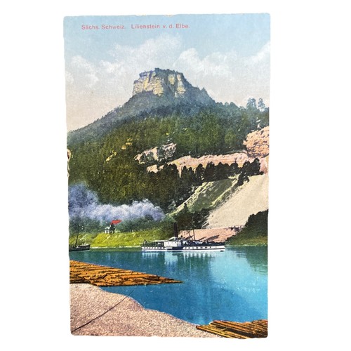 Postkarte lilienstein elbe - lilienstein,