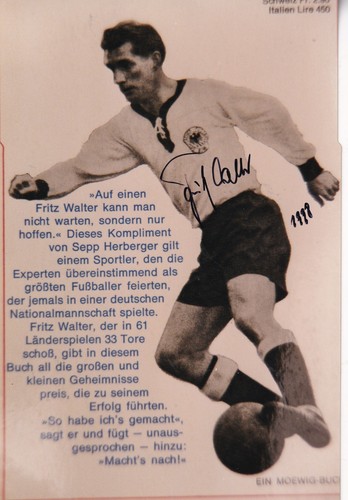 Autogramm fritz walter dfb - autogramm,