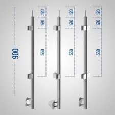 Edelstahl Geländer Glashalter