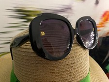 Sonnenbrille "D" Schwarz Farbverlauf Glanz