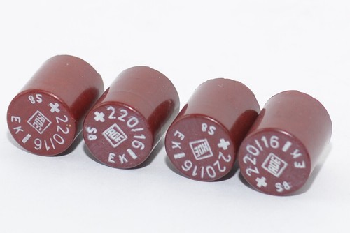 Bakelite kondensator roe - 4x, bakelite-kondensator