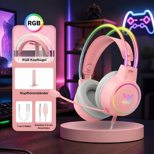 Gaming headset rgb led - gaming,
