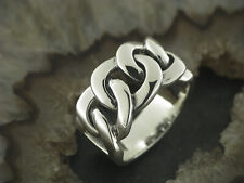 Massiver Silberring Panzerkette Kette CHAIN Ring Feingehalt Massiv Silber 925