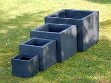 Pflanzkübel anthrazit Kubus