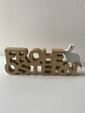 Holz Deko Aufsteller Frohe Ostern Hase Motiv Impressionen Shabby Skandi 
