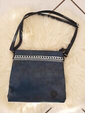 Rieker Damen Handtasche Umhängetasche blau Perlen verstellbar Reißverschluss