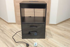 40 x 35 x 60 cm Nachtschrank Nachttisch Beistellschrank mit USB schwarz