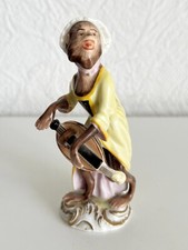 Affe Affendame mit Mandoline Porzellan farbig staffiert Mod. V20224 Thüringen ?