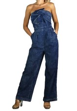 Damen Blauer ärmelloser Denim