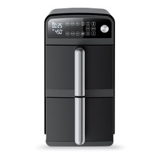 10L Doppel Heißluftfritteuse 2400W mit 2 Schubladen 6 Programmen| Fettarm Kochen